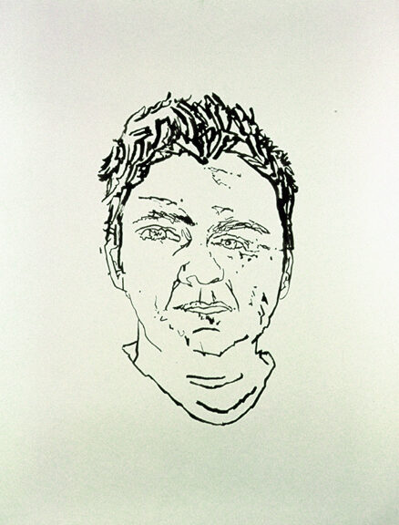 Portrait -  Self Brush & Ink 1