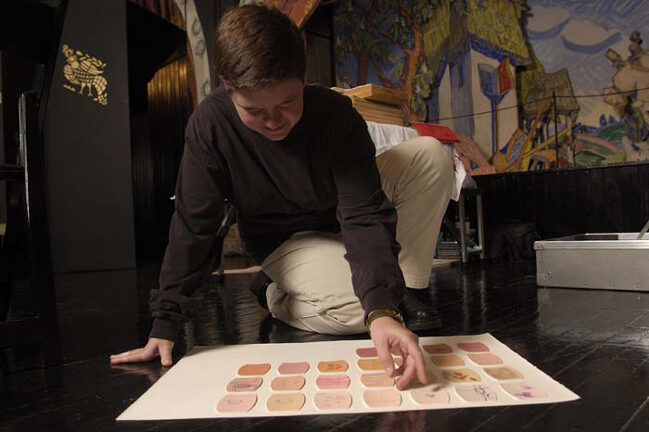 A Day of Drawing In the Bakst Theatre - Denise Tassin With Lady Pink's Patient Passionate Paint Samples